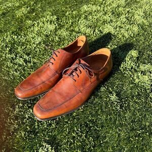 Brown Oxford Leather Dress Shoes Lace Up Size 10.5 US Men's